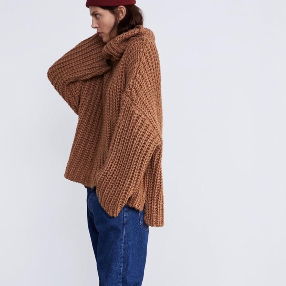 Zara Camel oversized sweater - Picture 5 of 14